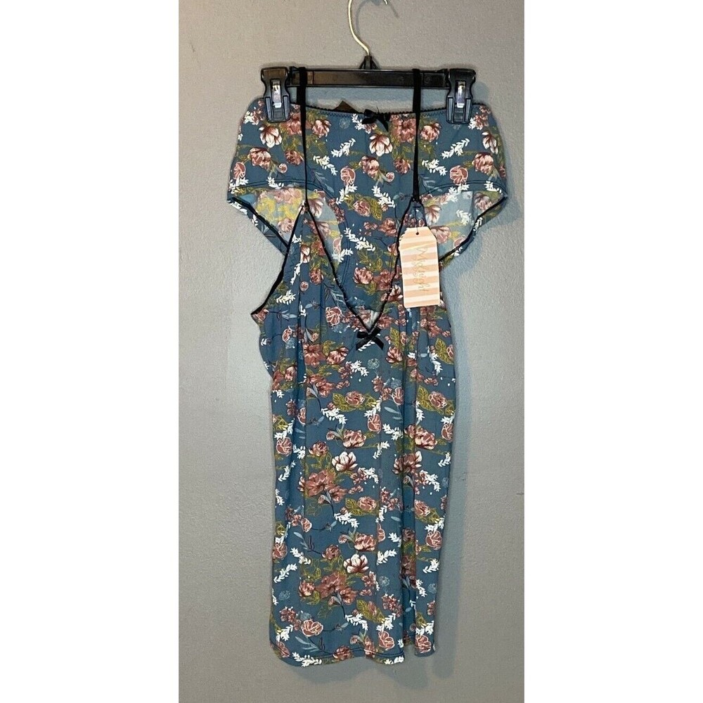 NWT Midnight Cocoa Cami and Shorts Floral Pajama Set Size Large